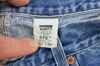 Vintage 1990s Levi Strauss 579 Red Tab Baggy Fit Denim Jeans Size 33 x 30