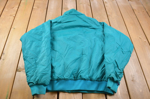 Vintage 1990s Columbia Reversible Sportswear Full Zip Bomber / Fall Jacket / Brand Logo / Outerwear Jacket / Streetwear Fashion