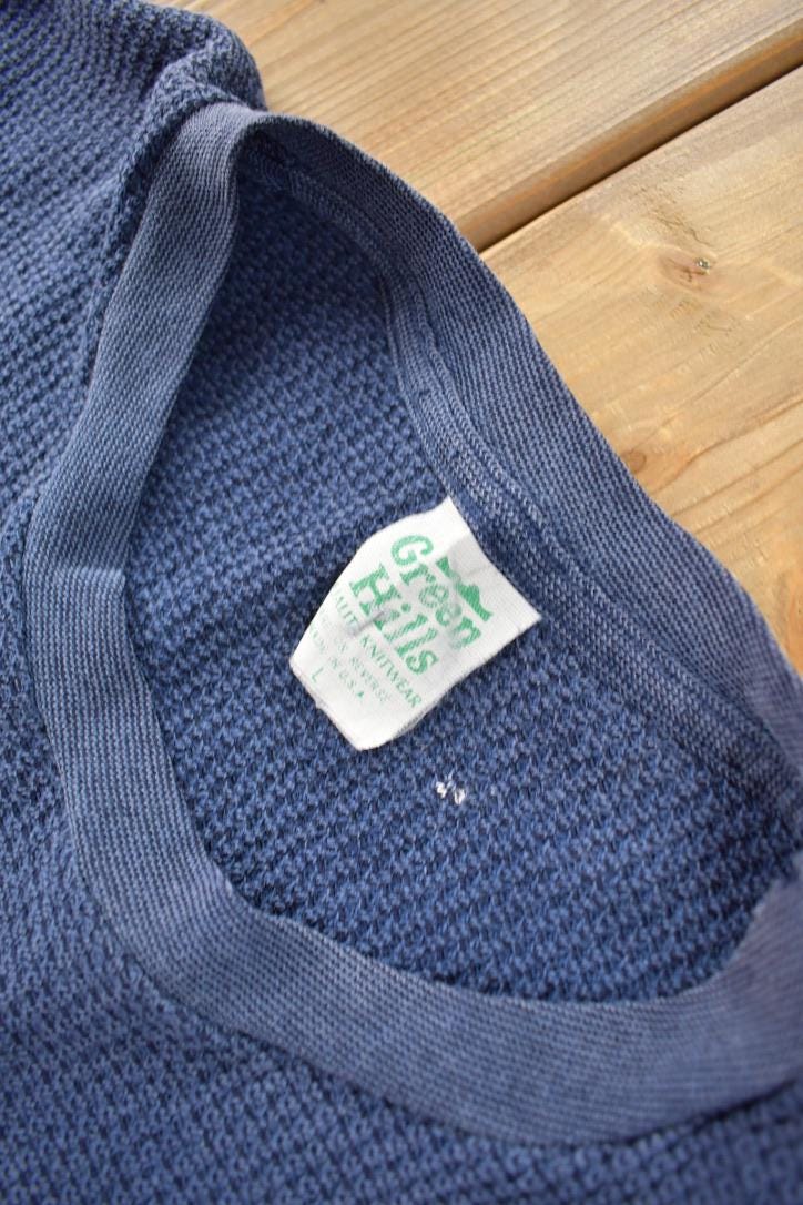Vintage 1980s Green Hills Thermal Waffle Short Sleeve Shirt