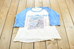 True Vintage 1985 Crosby Stills Nash Daylight Again Tour Raglan T-Shirt Men's M