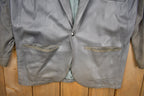 Vintage 1990s Claude Montana Ideal Cuir Leather Blazer Jacket
