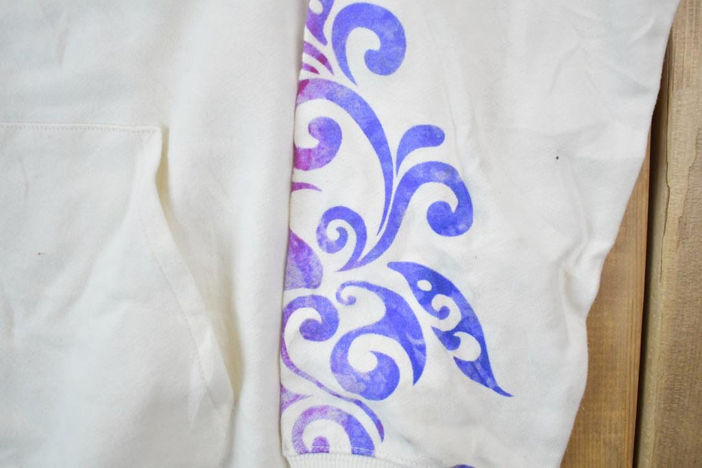Vintage 1990s Crazy Shirts Quarter Button Mock Neck Sweatshirt /