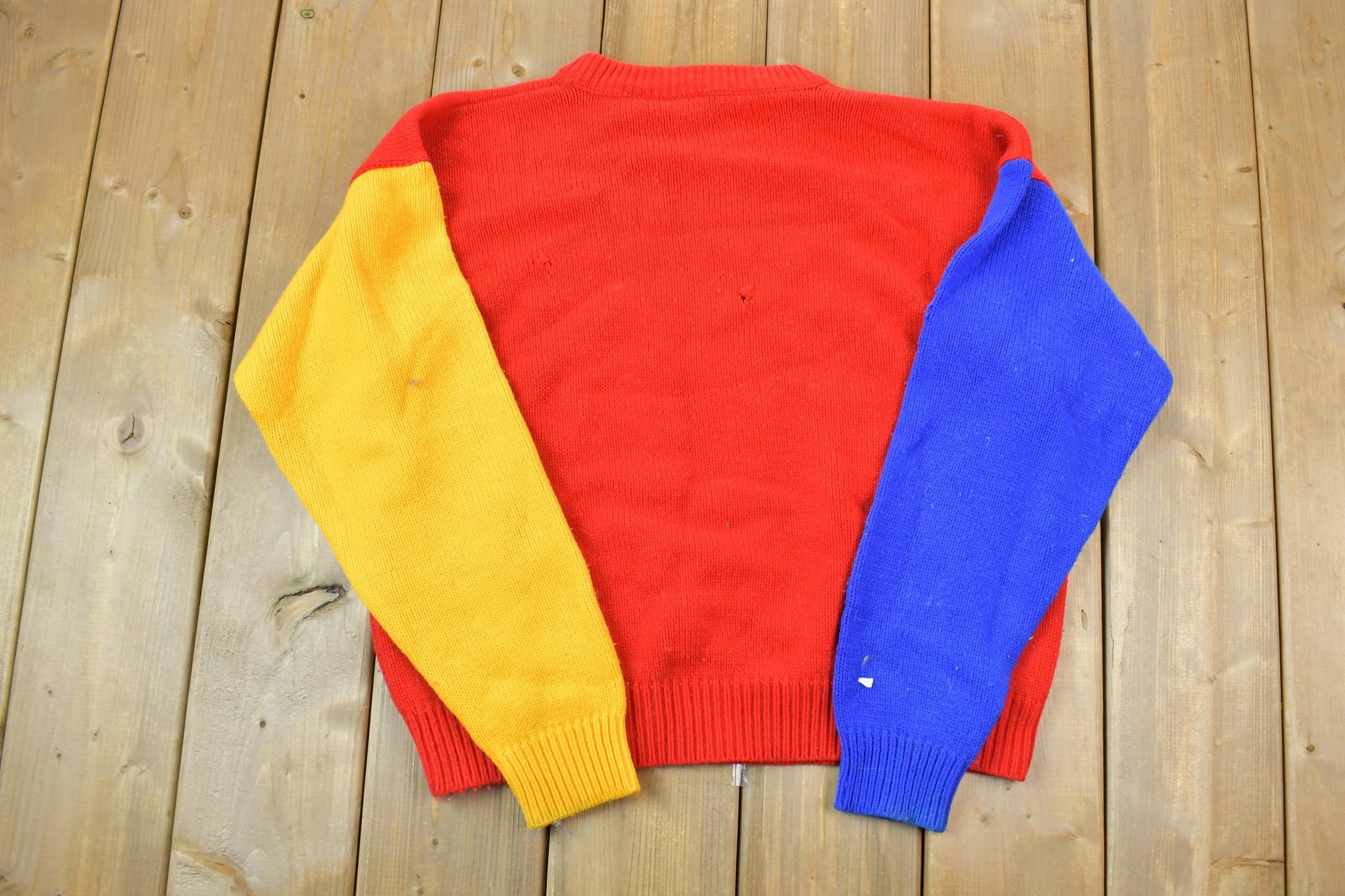 Vintage 1980s Mickey Mouse Disney Knit Crewneck / Vintage Sweatshirt / Vintage Disney / Mickey / Embroidered / Made In USA