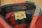 Vintage 1950s Melton Outer-Wear Buffalo Plaid Wool Hunting Jacket