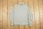 Vintage 1990s Jenny Buohanan Striped Long Sleeve Turtleneck