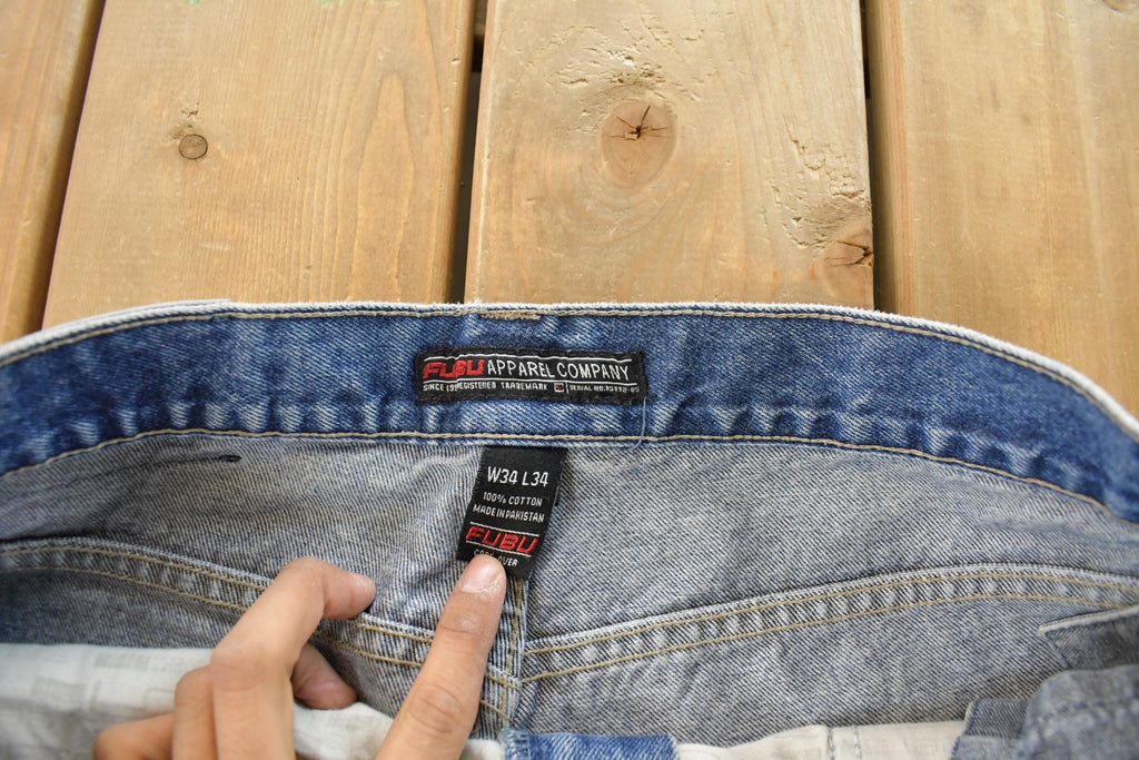 Vintage Y2K Fubu Cargo Denim Jeans Men's 34 x 29