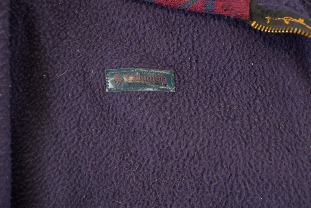 Vintage 1990s Columbia Sportswear Abstract Collar Fleece Sweater Men's XL