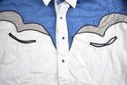 Vintage 1980s Panhandle Slim Western Embroidered Blank Pearl Button Up Shirt Made In USA