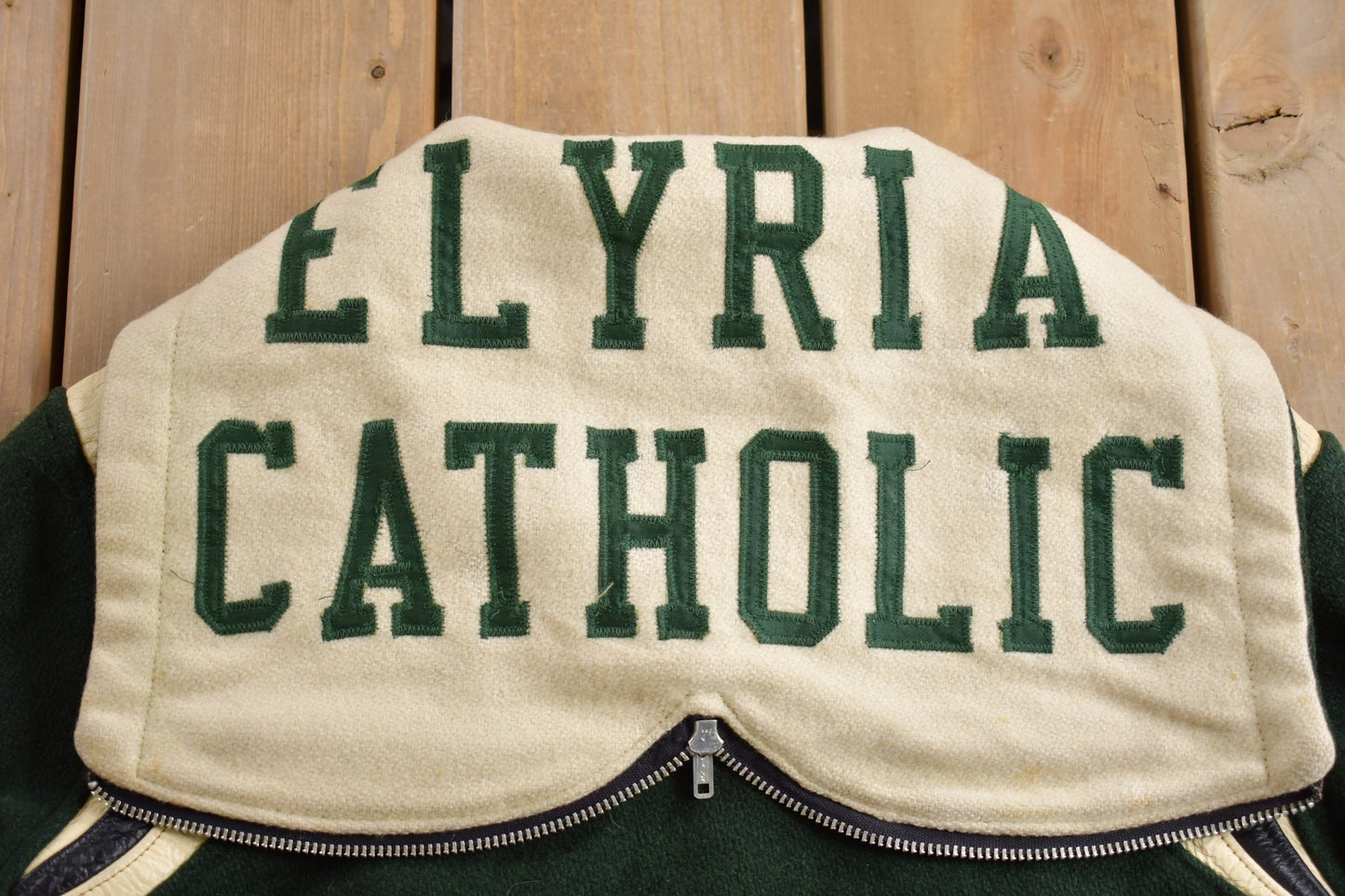 Vintage 1960s Delong Elyria Catholic Varsity Jacket / Embroidered / Streetwear / Panthers / Sportswear / Streetwear / Made in USA / 60s