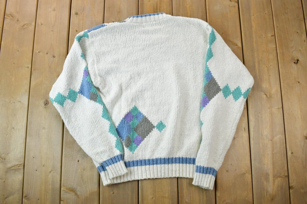 Vintage 1990s Alexander Julian Knit Crewneck Sweater /