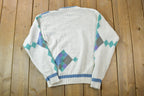 Vintage 1990s Alexander Julian Knit Crewneck Sweater /