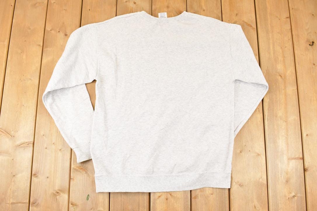 Vintage 1990s Miami Block Letter Bold Font Graphic Print Crewneck Sweatshirt Mens M