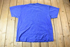 Vintage 1990s Royal Blue Florida USA Souvenir Travel Nautical Graphic T-Shirt