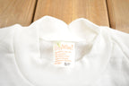 Vintage 1990s Brightline Blank White Crewneck Sweatshirt Made In Canada