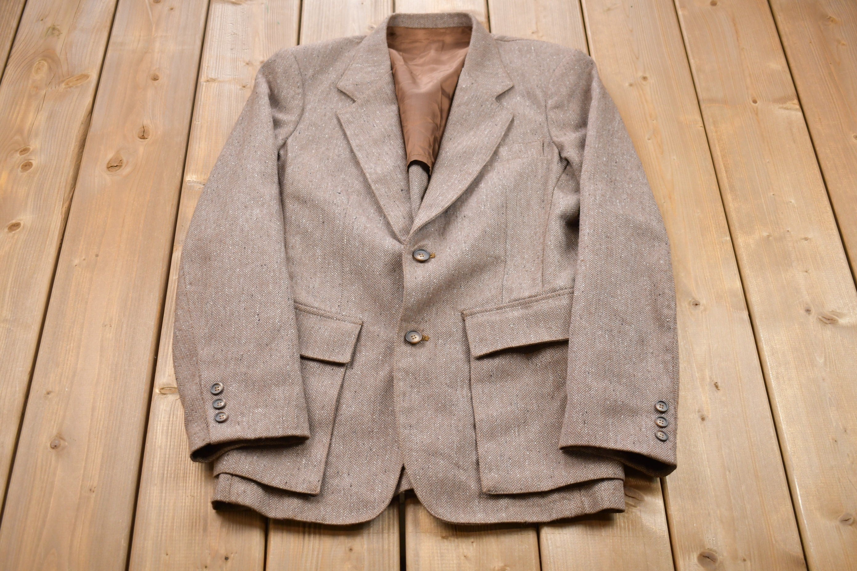 Vintage 1990s Brown Blazer Jacket