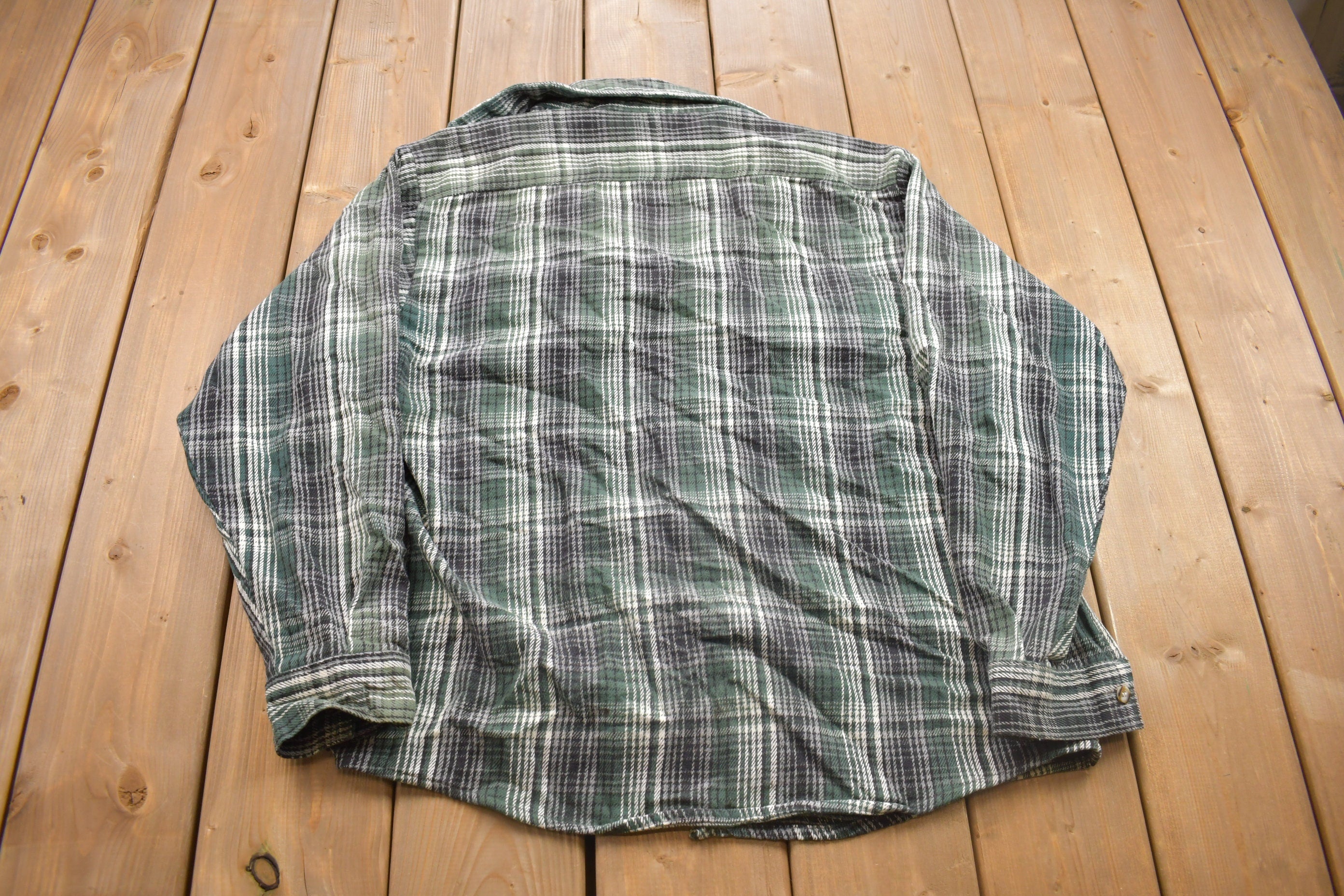 Vintage 1990s Five Brother Plaid Button Up Shirt 1990s Button Up