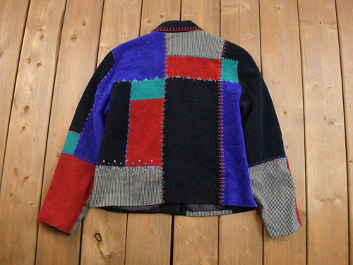 Vintage 1990s Koret Patchwork Jacket / Work Jacket / Streetwear / Cute / Made In Macau