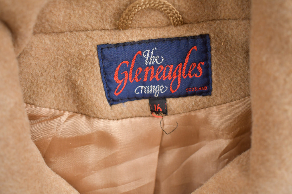 Vintage 1980s The Gleneagles Cashmere Over Coat Size 16
