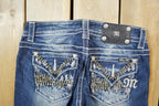 Vintage Y2K Miss Me Bedazzled Low Rise Jeans Size 26x31