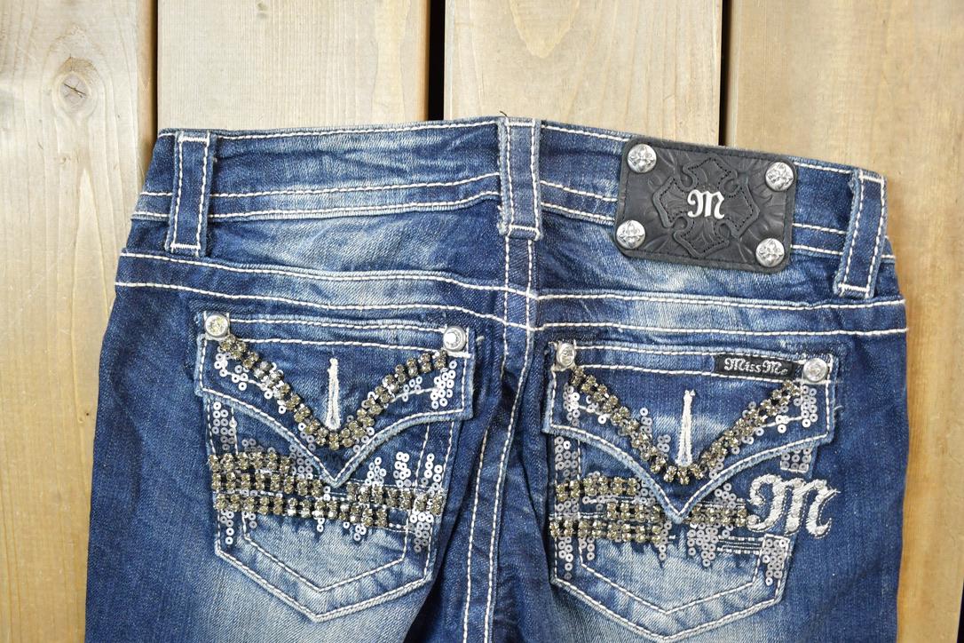 Vintage Y2K Miss Me Bedazzled Low Rise Jeans Size 26x31