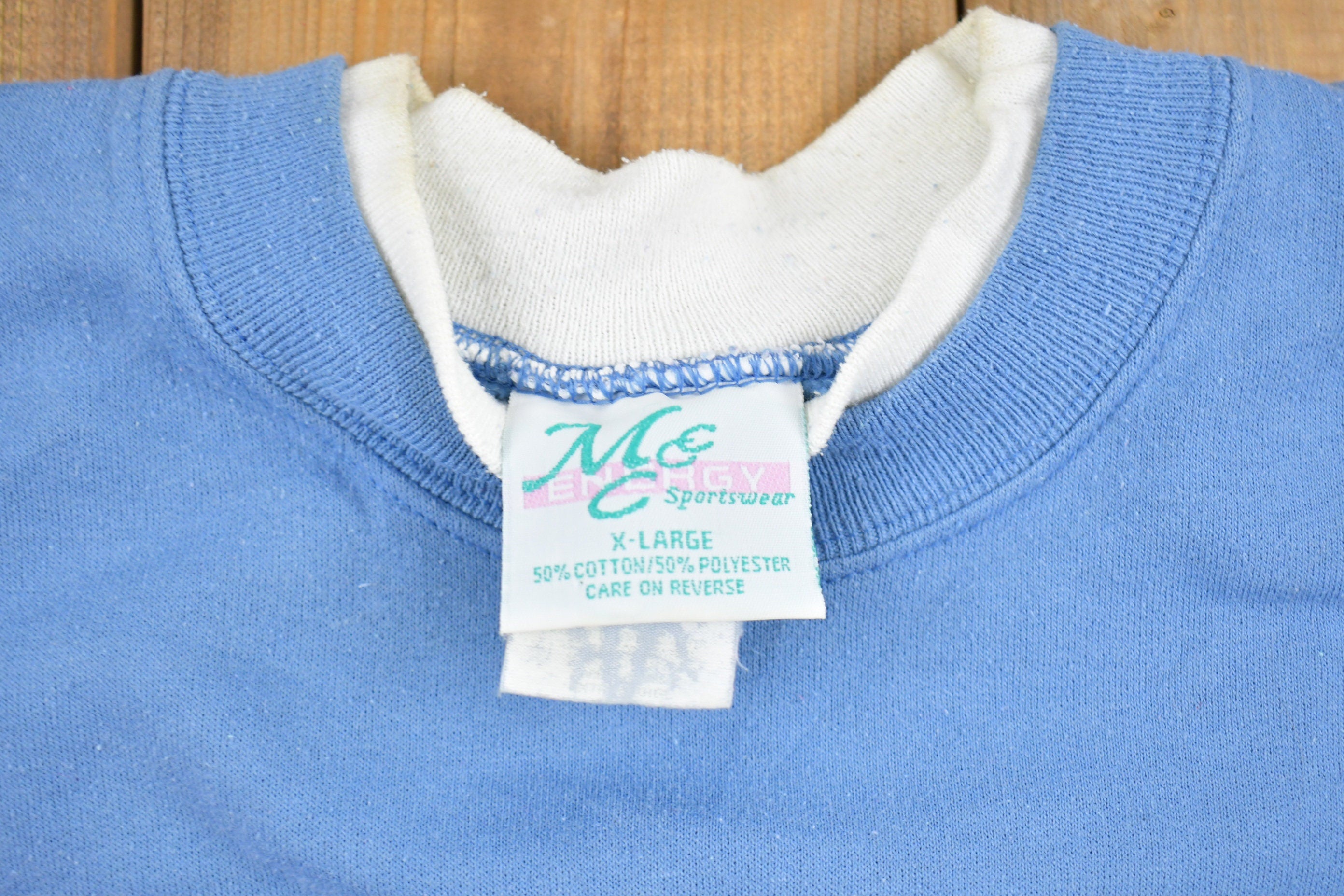Vintage 1990s Cute Grandma Embroidered Double Collar Crewneck