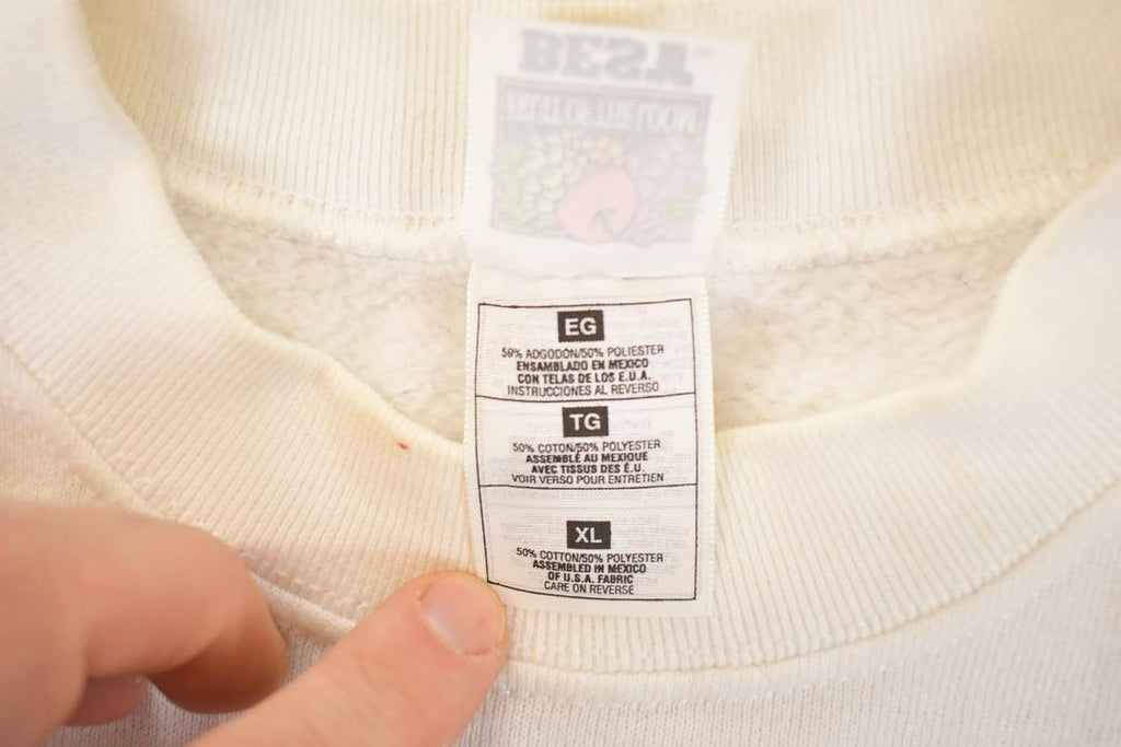 Vintage 1997 Nebraska State Basketball Tournament Graphic Print Crewneck Sweatshirt Men's L