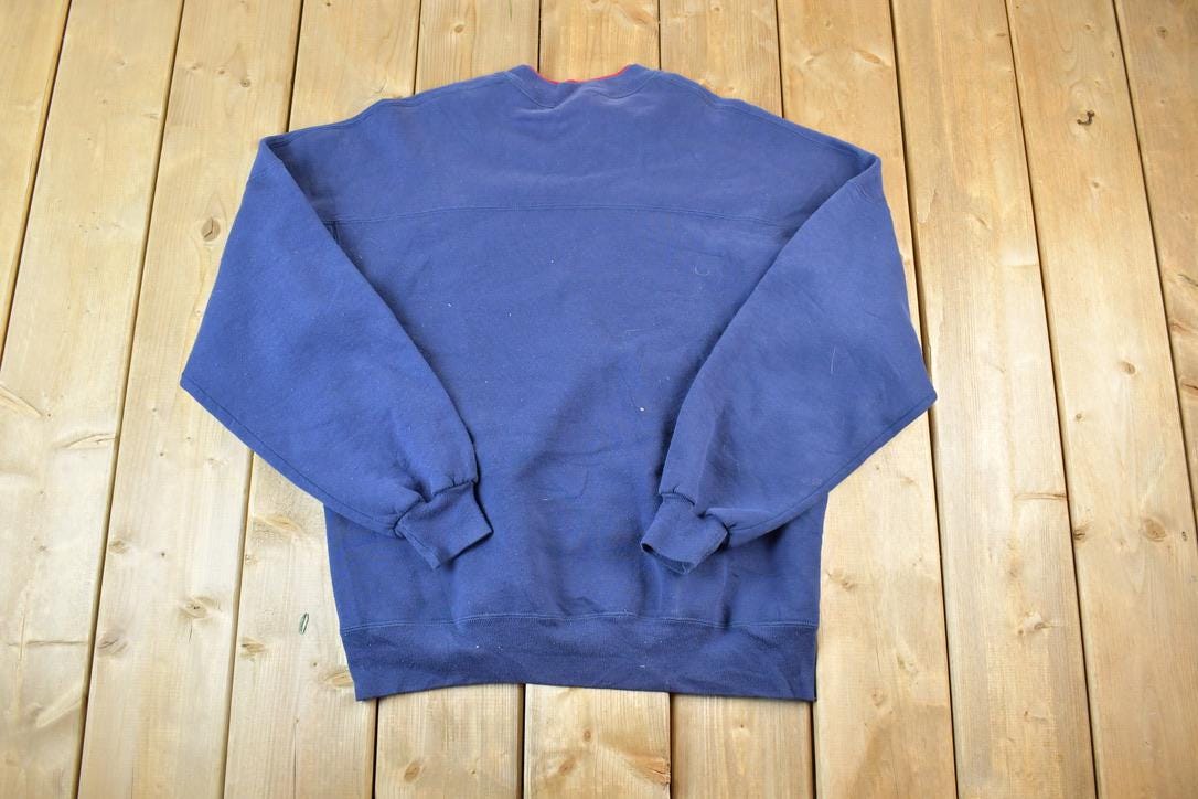 Vintage 1990s Russell Athletics Double Collar Blank Crewneck Sweatshirt