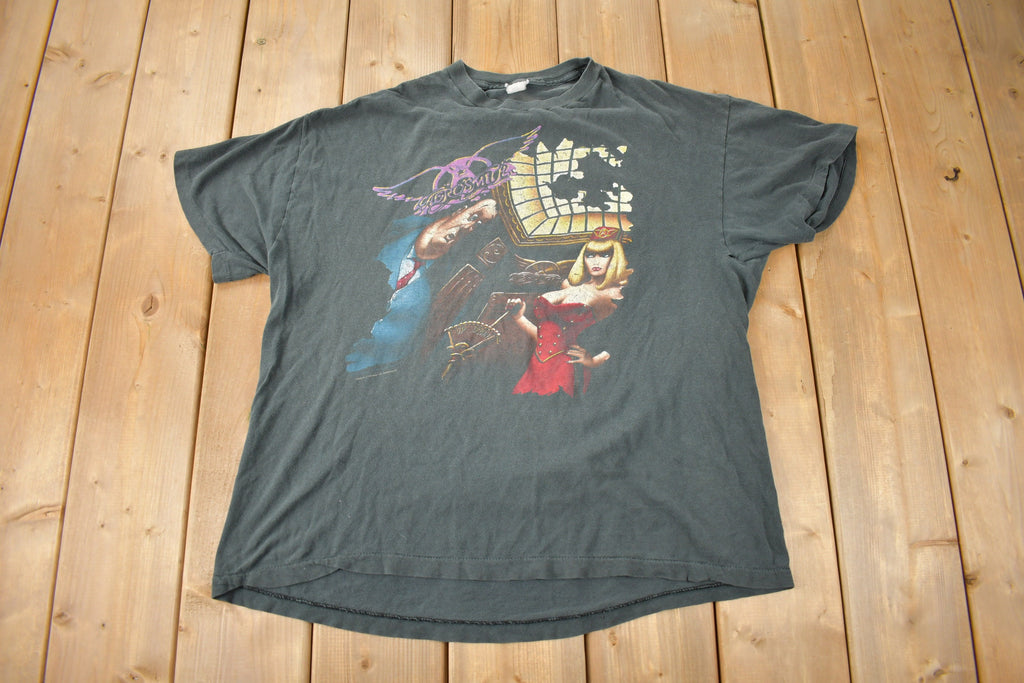 Vintage 1989 Aerosmith Aero Force One Distressed Band T-Shirt