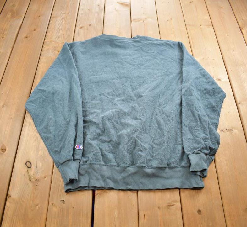 Vintage 1990s Champion Reverse Weave Embroidered Crewneck Sweatshirt Made In USA