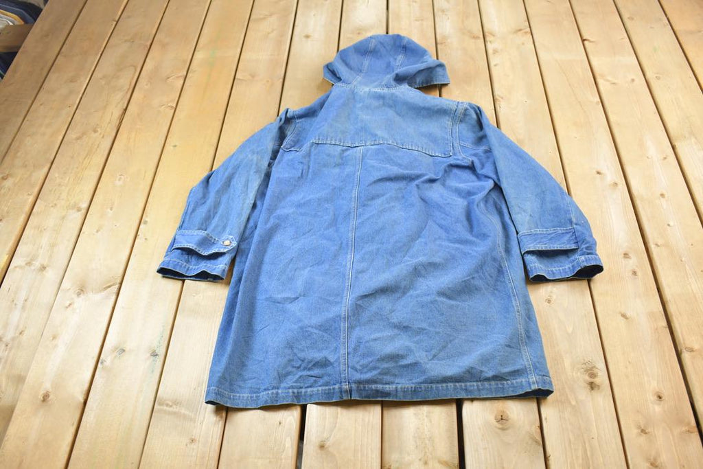 Vintage 1990's Denim & Co Toggle Button Denim Coat