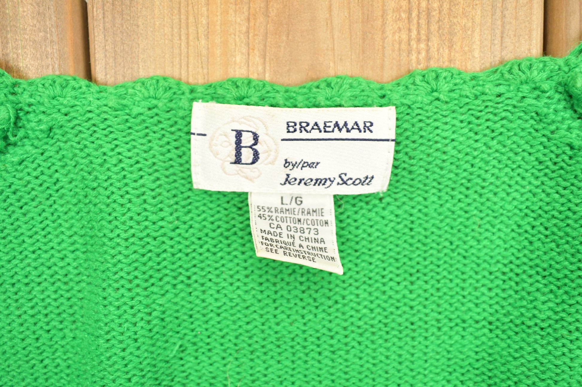 Vintage 1990s Braemar Jeremy Scott Knit Cardigan Sweater / Vintage Cardigan / Button Up / Green Cardigan / Basics / Essentials / Made in USA