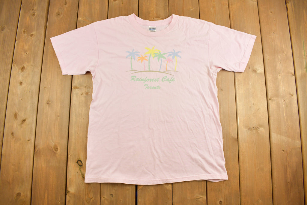Vintage 1990s Rainforest Cafe Toronto Graphic T Shirt Streetwear Graphic Tee