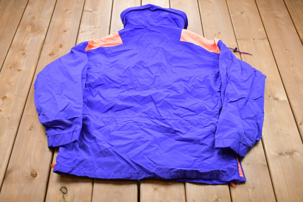 Vintage 1990s Columbia Quarter Zip Windbreaker Jacket