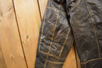 Vintage 1980s Green Coast Cafe Racer Leather Jacket
