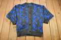 Vintage 1990s All Over Pattern Knitted Cardigan Sweater