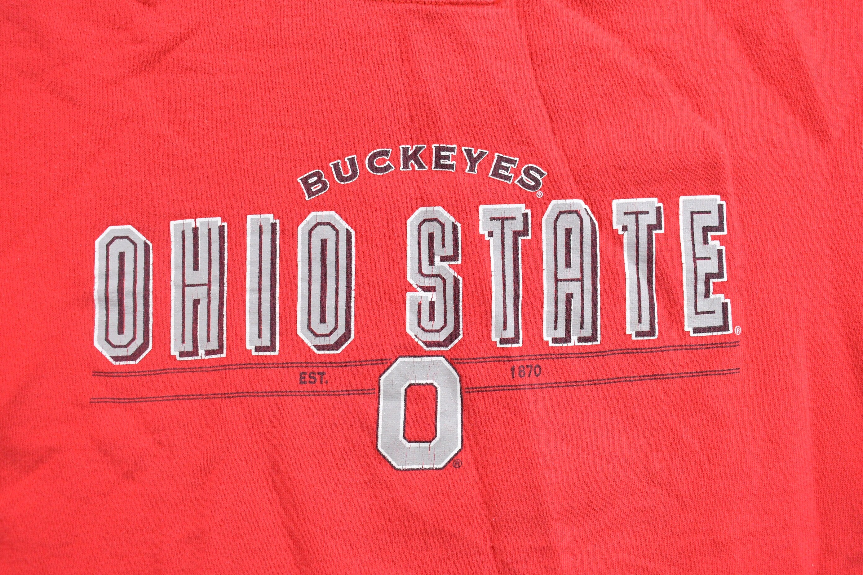 Vintage 1990s University Of Ohio State Collegiate Crewneck  Embroidered  NCAA Sweatshirt  Sportswear  Americana  Ohio Buckeyes