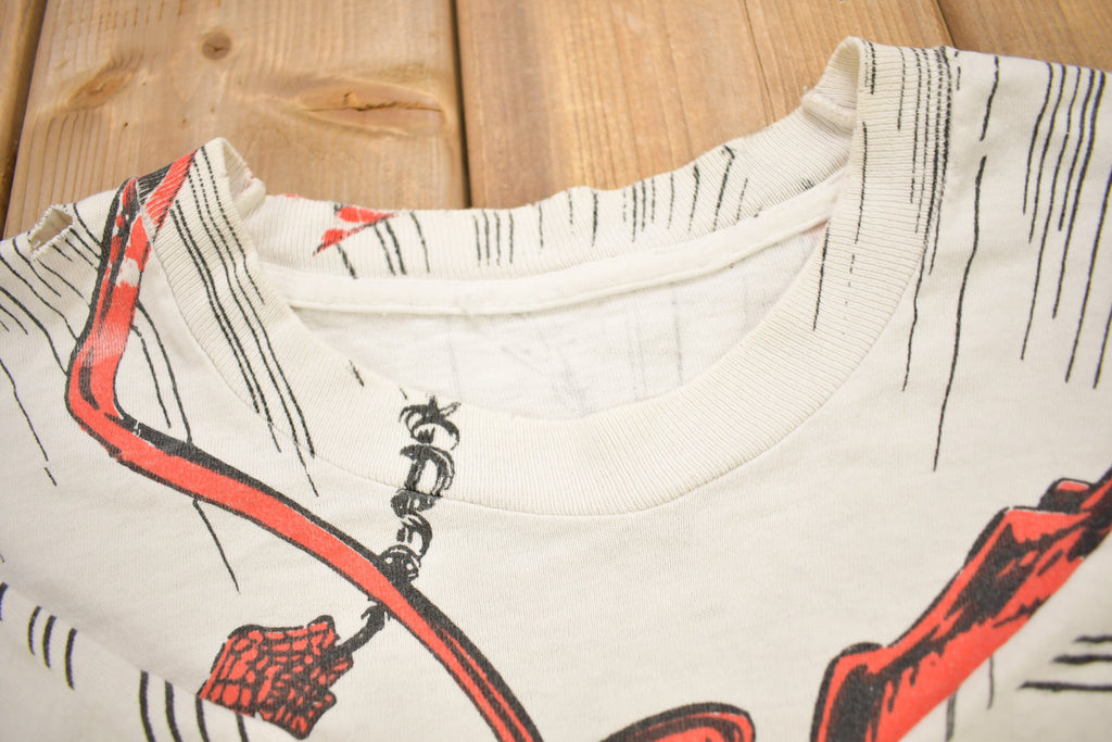 Vintage 1993 Spiderman Vs Venom Vs Carnage MARVEL Comics Mega Print T-Shirt