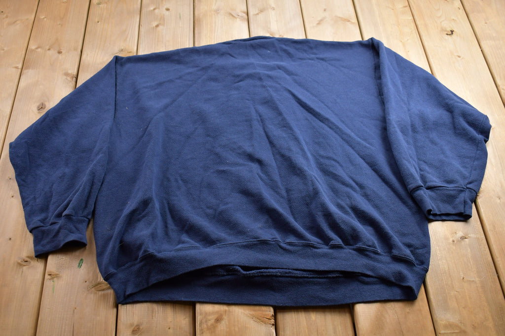 Vintage 1990s Tultex Blank Navy Blue Crewneck Sweatshirt  90s Crewneck  Made In USA  Essential  Streetwear  90s Blank  Tultex Crewneck