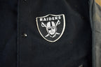 Vintage 1990's Oakland Los Angeles Raiders Leather Letterman Jacket Mens Medium