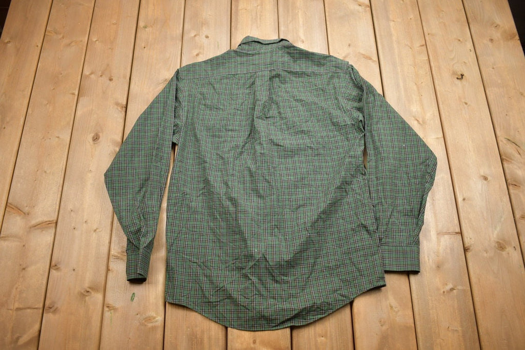 Vintage 1990s L.L. Bean Plaid Flannel Button Up Shirt