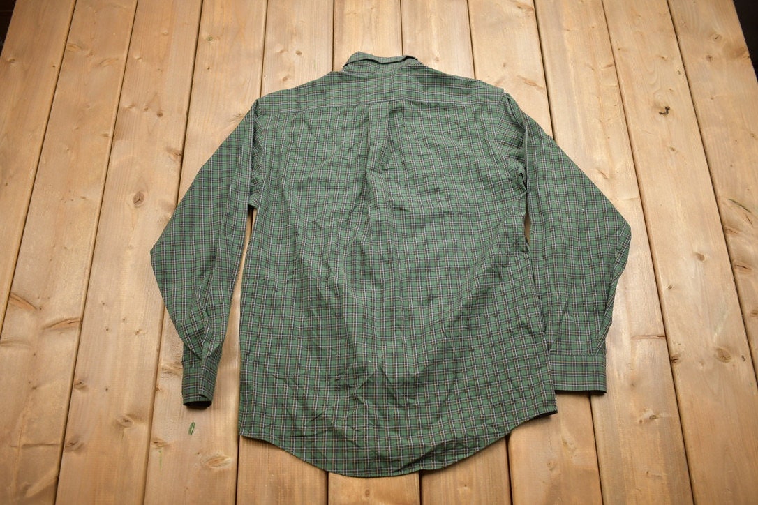 Vintage 1990s L.L. Bean Plaid Flannel Button Up Shirt