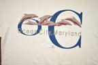 Vintage 1995 Ocean City Maryland Dolphin Theme Graphic T-Shirt