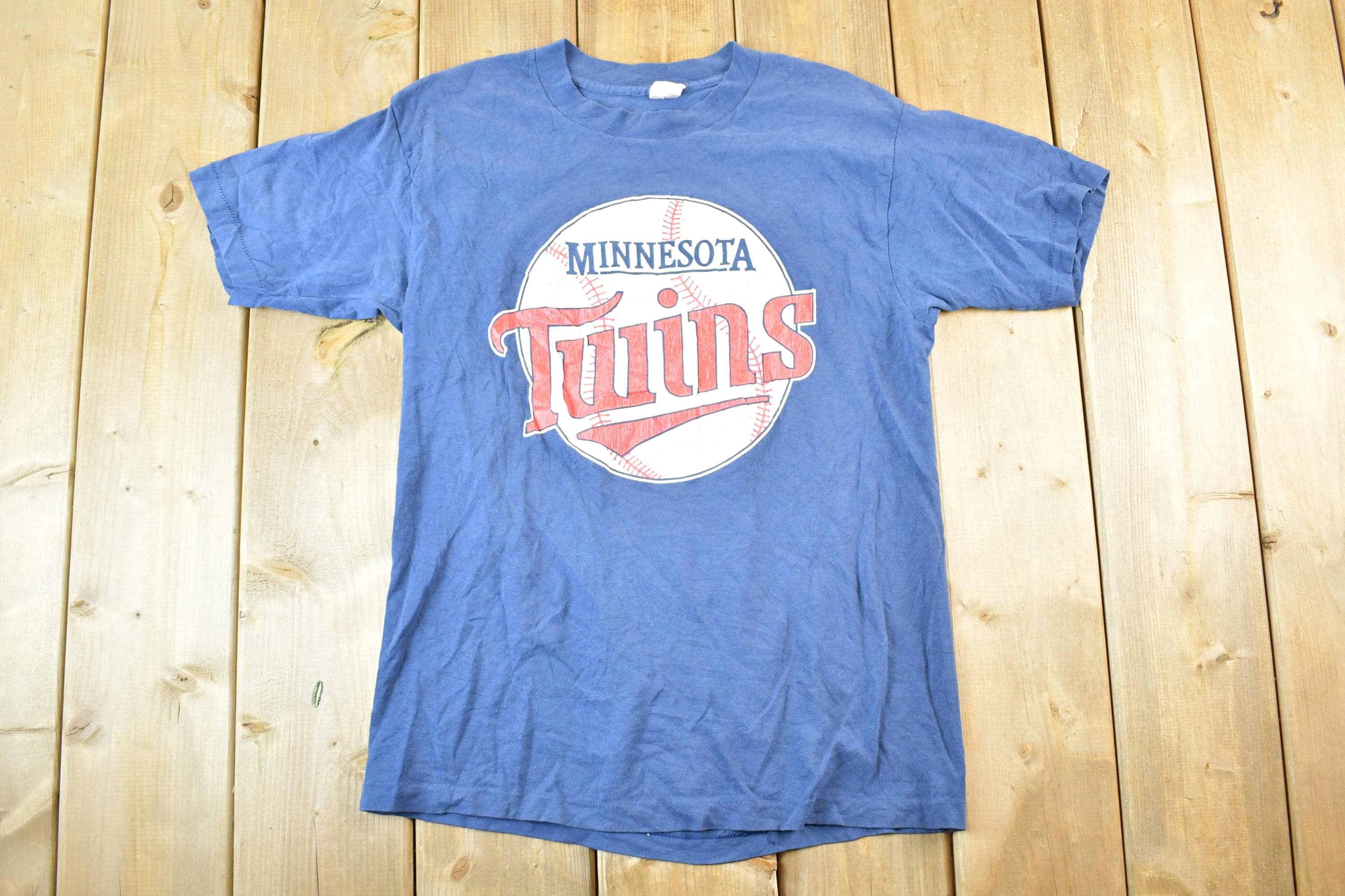 Vintage 80s Minnesota Twins T-Shirt: MLB Graphic Tee, Made in USA, Mens S