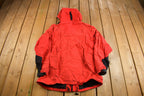 Vintage 1990s Blank Red Windbreaker Jacket