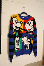 Vintage 1990s Mickey & Minnie Mouse Knitted Crewneck Sweater