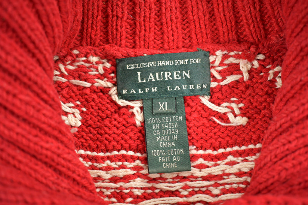 Vintage 1990s Lauren Ralph Lauren Snowflake Knit Women's Sweater