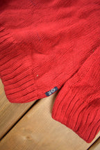 Vintage Y2K Chaps Embroidered Logo Quarter Zip Knit Sweater Size M