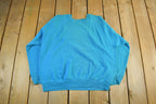 Vintage 1990s Tultex Blue Blank Crewneck Sweatshirt Adult Medium