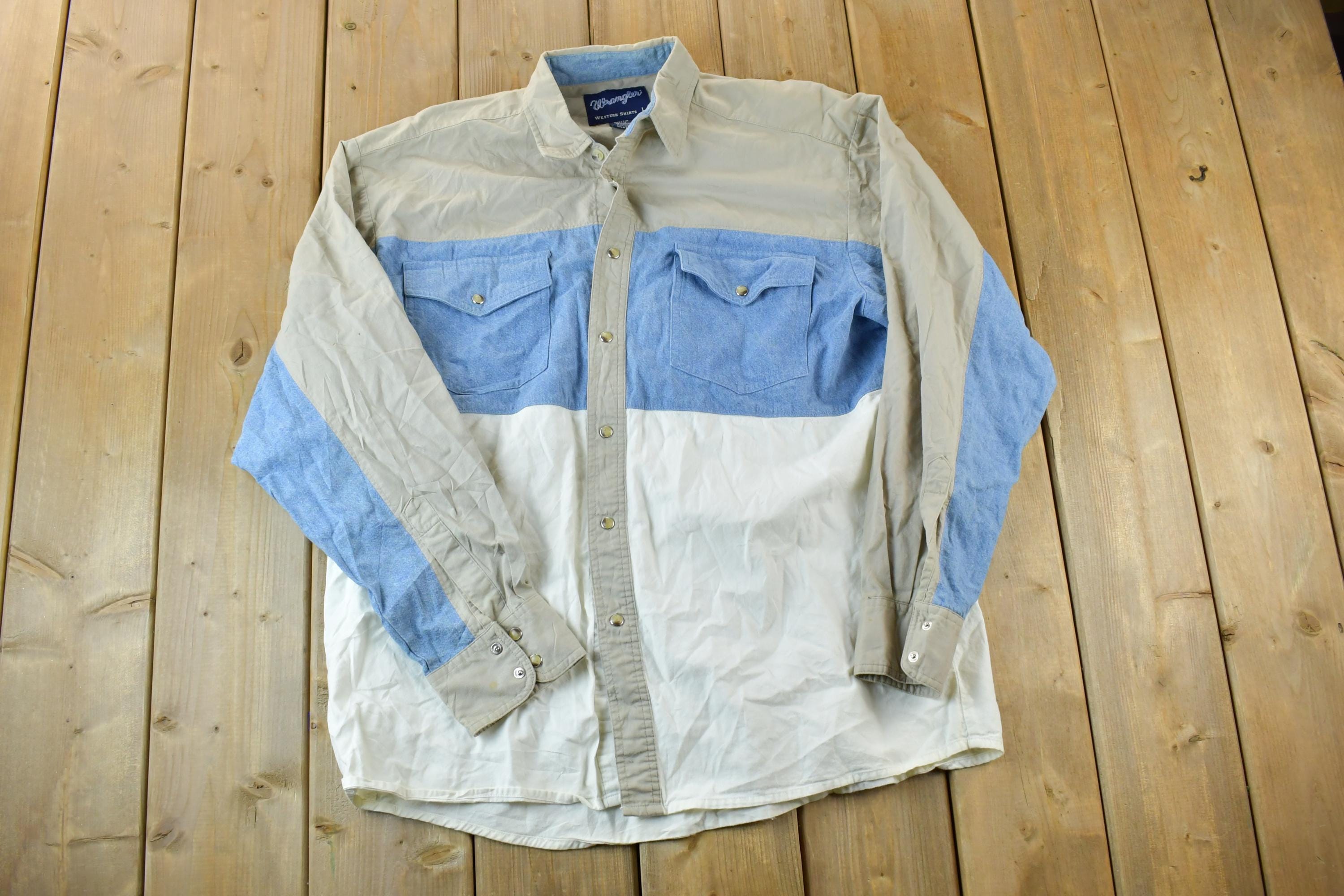 Vintage 90s Wrangler Western Button Up Shirt
