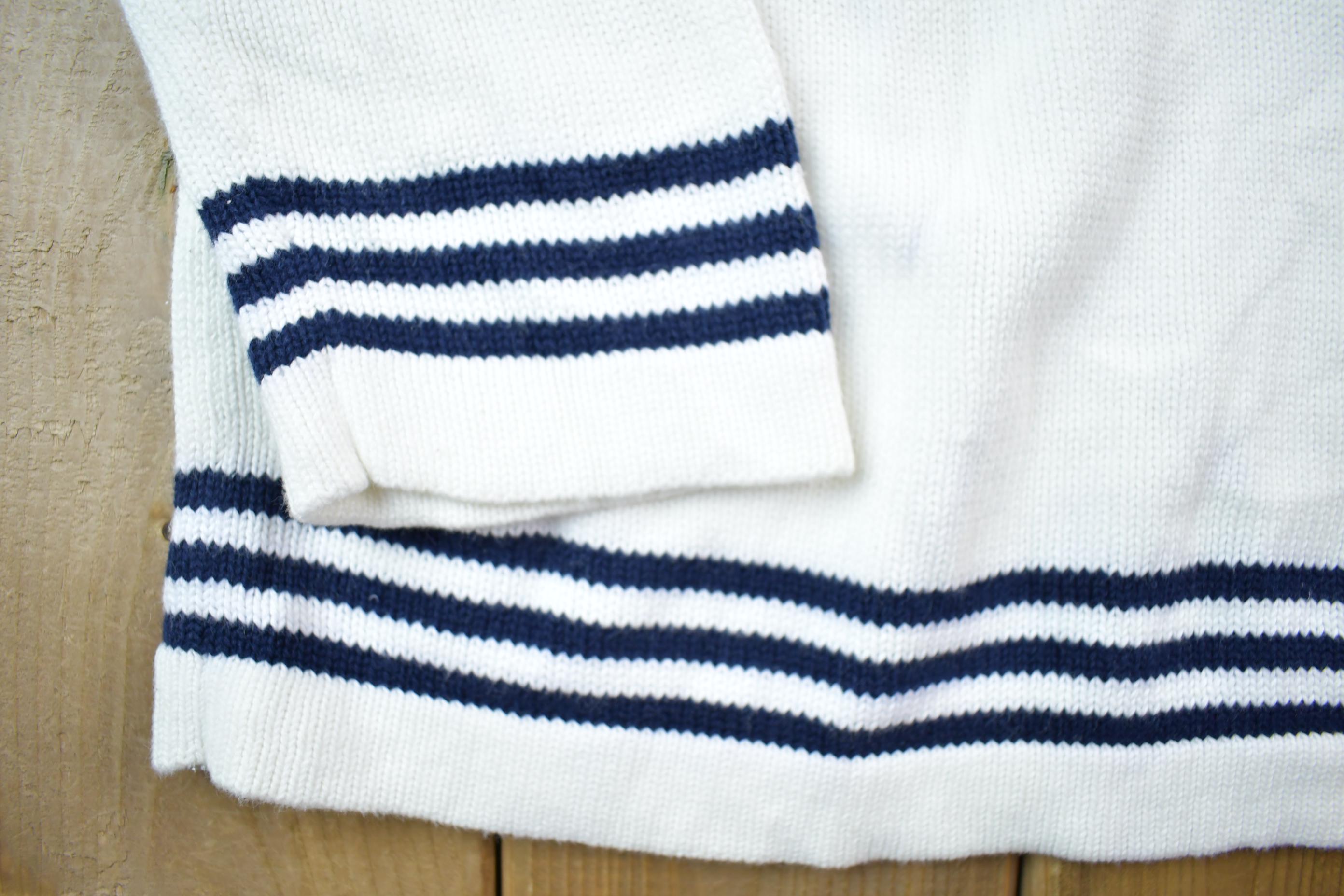 Vintage 1990s Lauren Ralph Lauren Knit Crewneck Sweater / 90s Crewneck / Made In Hong Kong / Nautical Embroidered Ralph Lauren
